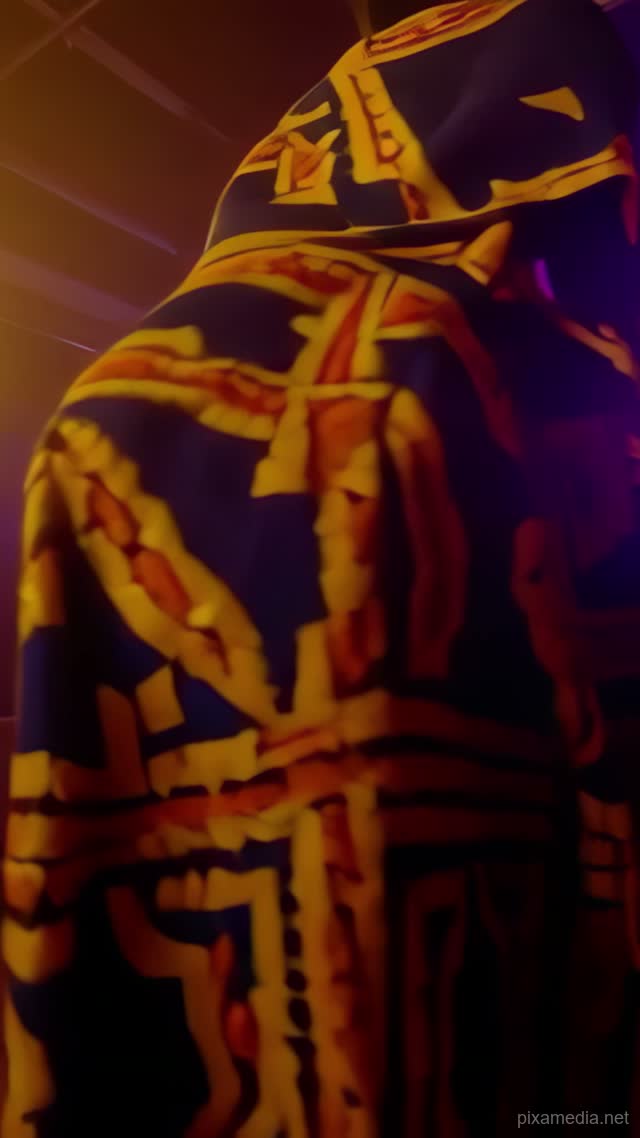 Kente Cloth in Neon - Fashion & Beauty AI stock
